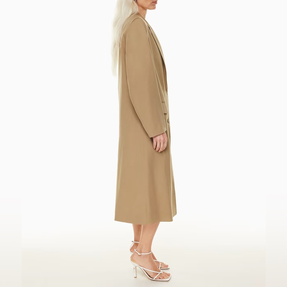 Aritzia Babaton O'hara Wool New Camel/Tan Formal Evening Business Trench Coat S - Picture 4 of 16
